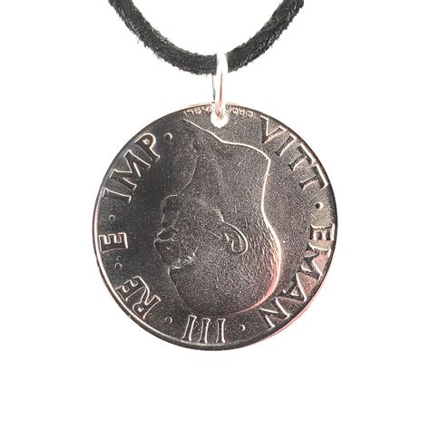Eagle Coin Necklace Italian 50 Centesimi Coin Pendant Etsy
