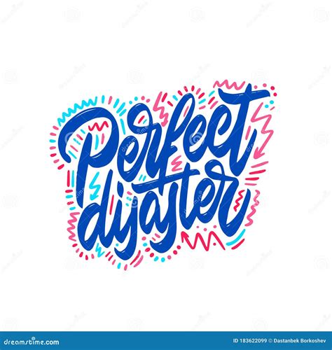 Calligraphy Hand Lettering For Silk Screen Printing Stock Vector