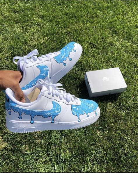 Baby Blue Drip Af1 The Custom Movement Personalized Shoes Cute