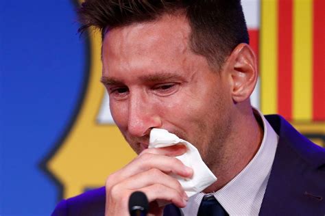 emotional messi says he wasn t prepared to leave barcelona