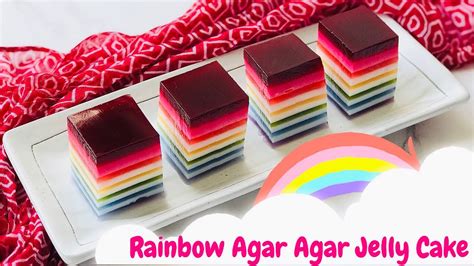 Rainbow Agar Agar Jelly Cake With Natural Food Coloring Cách Làm Rau