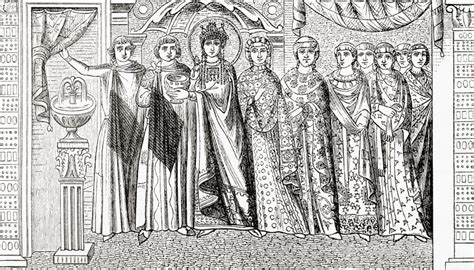 The Empress Theodora And Her Attendants From A Mosaic St Vitale Ravenna