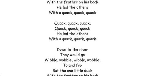 Six Little Ducks Lyrics Printout My Future Classroom Pinterest