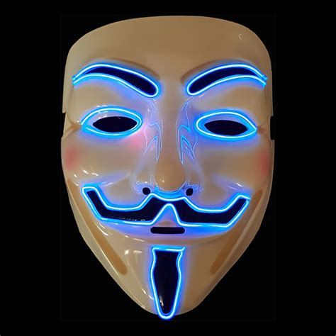 El Wire V For Vendetta Led Mask