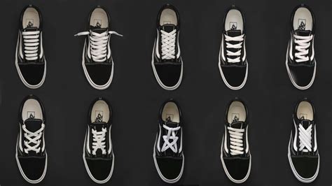 10 New Ways How To Lace Your Vans Old Skool Shoe Lacing Youtube