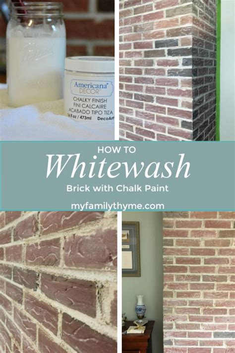 100 Room Challenge How To Whitewash Brick Using Chalk Paint My