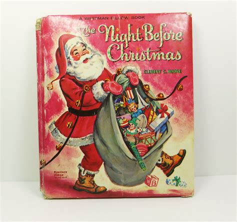 The Night Before Christmas 1966 Whitman Pillow Book Clement C Etsy The Night Before