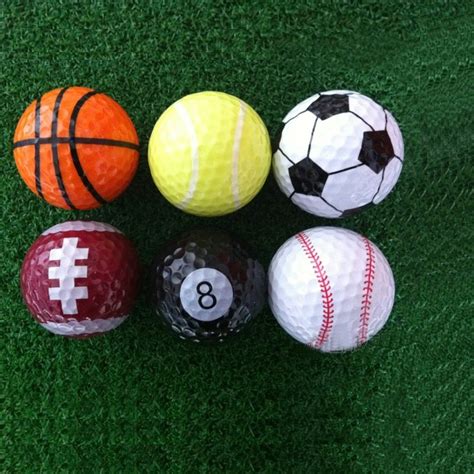 Colorful Golf Balls Six Different Sport Balls 6pieces For One Lot Funny