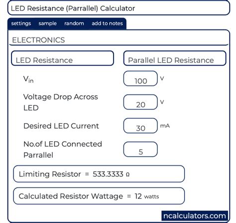 How To Calculate Led Current Limiting Resistor Calculator