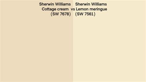 Sherwin Williams Cottage Cream Vs Lemon Meringue Side By Side Comparison