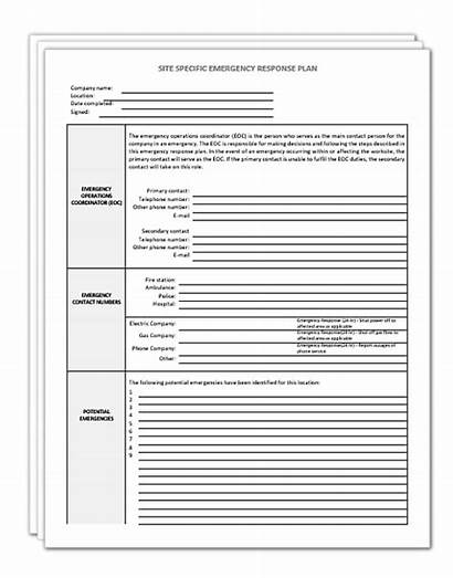 Response Emergency Plan Template Site Specific Forms