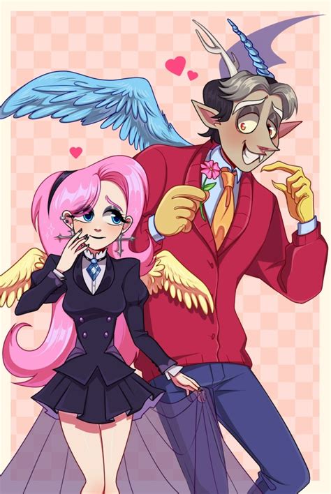 Discord And Fluttershy Human