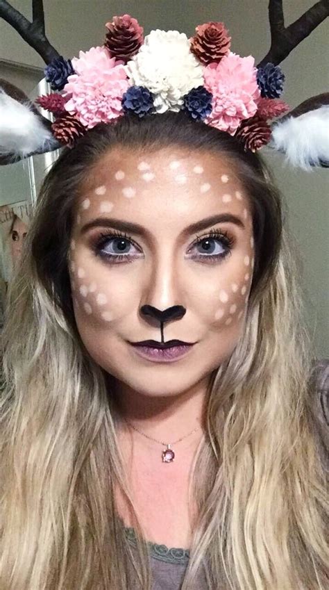 Cute Deer Makeup Diy Deer Antlers Halloween Costumes Makeup Cute Halloween Makeup Deer