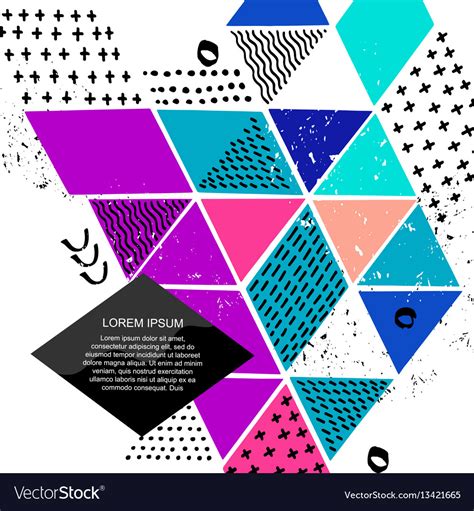 Different Colored Triangles Royalty Free Vector Image