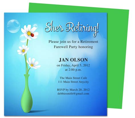 So get ready to invite friends and fellow colleagues for one final farewell. Tips On How To Create Appealing Retirement Party Invitations