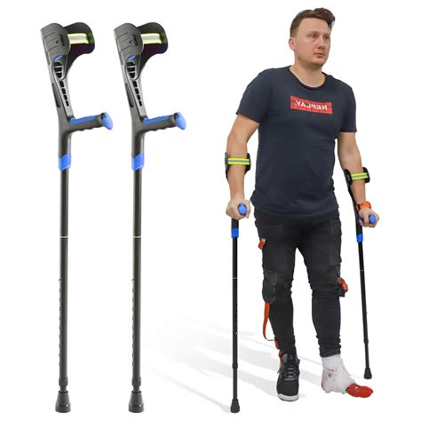 Bigalex Forearm Crutches For Adults 1 Pair Lightweight Adjustable Arm