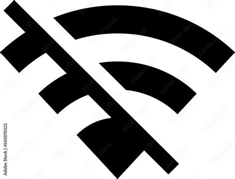 Wifi Icon In Black No Network Symbol In Png Network Sign No Internet Icon On Transparent