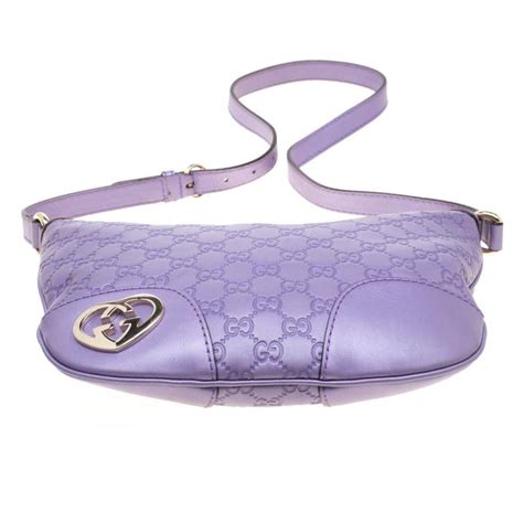 Gucci Purple Guccissima Leather Lovely Messenger Bag For Sale At 1stdibs