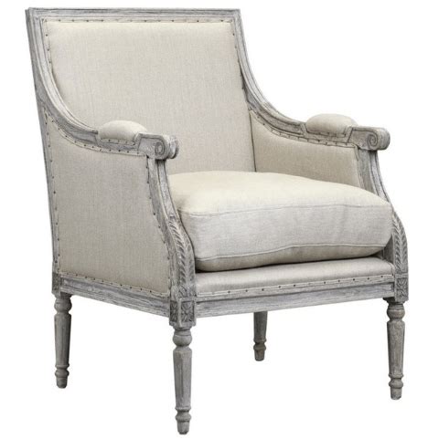 Ivory Gray Accent Chair 