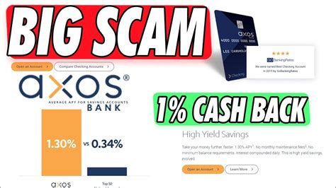 Is Axos Bank A Scam 1 Cash Back Debit Card Youtube