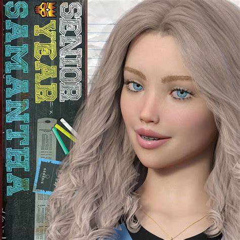 meet samantha a new character for daz g8f by 3dloki she s the head cheerleader the popular