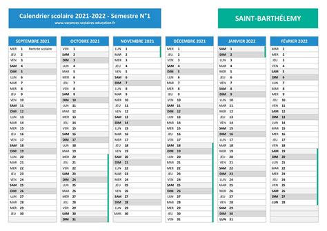 Semaine A Semaine B Calendrier Scolaire 2021 2022 8B3