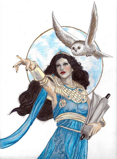 Athena Goddess Of Wisdom Drawing By Kristen Alberti Fine Art America