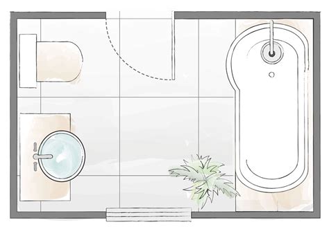 The only difference in this bathroom is the position of the toilet. Bathroom layout plans - for small and large rooms