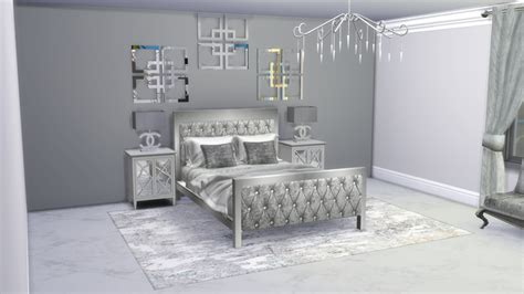 Luxe Grey Bedroom Tray Files Cc Links Platinumluxesims Sims 4