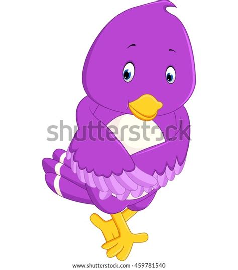 Cute Purple Bird Cartoons Stock Illustration 459781540 Shutterstock