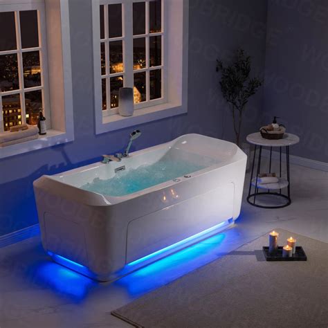 woodbridge athena 71 in acrylic freestanding double ended 1 person massage hydrotherapy air