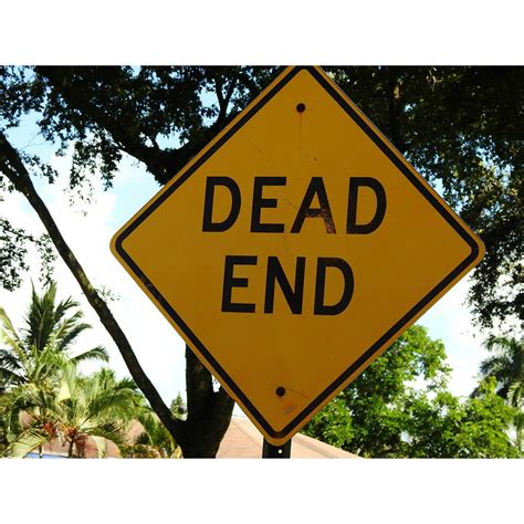 Dead End Road Sign Warning Yellow Caution 20 Inch By 30 Inch Laminated