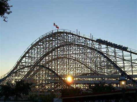 Texas Cyclone Wooden Roller Coaster Opened At Six Flags Astroworld In