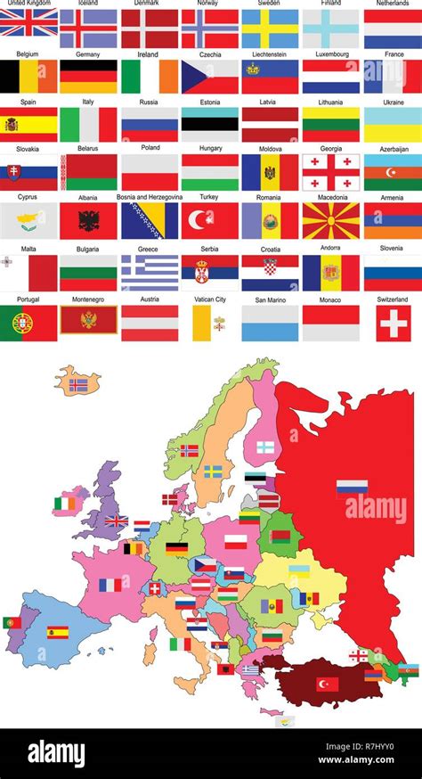Descarga Vector De Mapa De Europa Con Ilustracion De Banderas Images