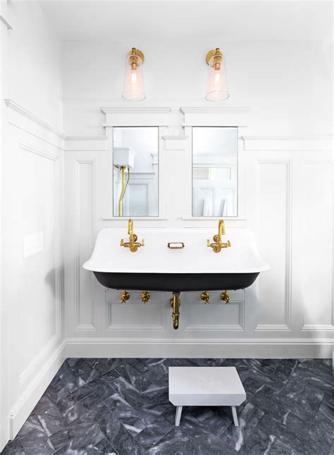 The tiles either marble or ceramic might appear very clean but are accidental prone. This Kids' Bathroom Remodel Is Filled with Small-Space ...