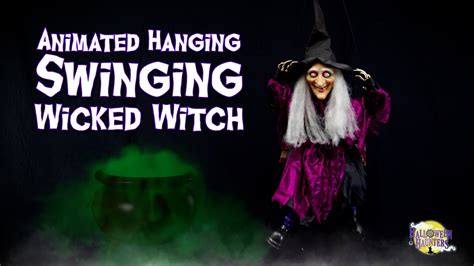 Halloween Haunters Animated Hanging Swinging Wicked Witch Youtube