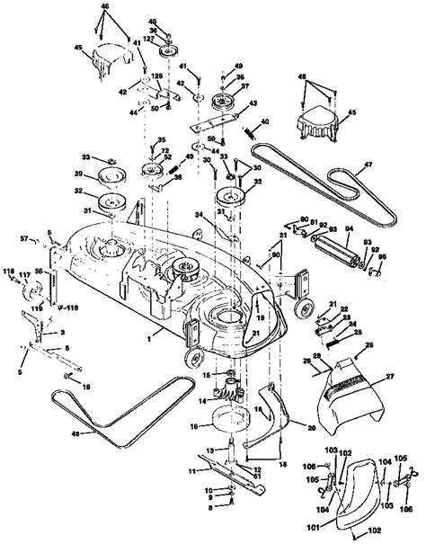 Craftsman 46 Mower Deck Parts Diagram Diagram For You