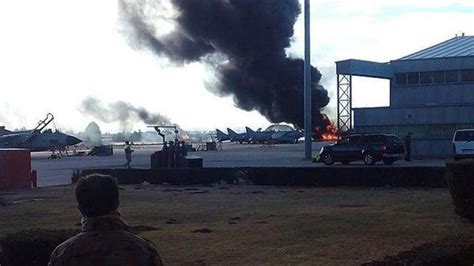 Ten Dead As F 16 Jet Crashes Into Planes