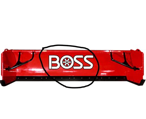 Boss Part Msc16893 Backhoe Plow Blade Boss Logo Decal Sticker