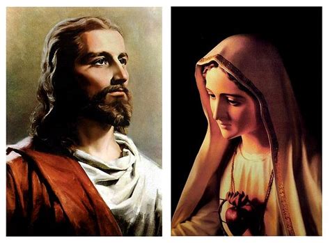 Mother Mary And Jesus Christ Set Of 2 Posters