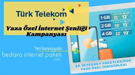 Türk Telekom Yaza Özel İnternet Şenliği Kampanyası Bedava internet Paketi