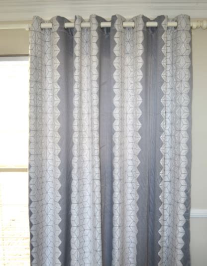 Extra Long Jacquard Curtain With Gray White Stripes Custom Made Drape