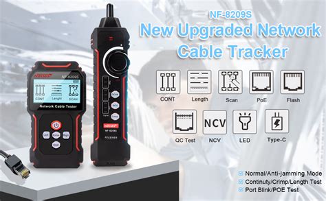 Noyafa Network Cable Tester Nf 8209s Wire Tracer With Tracing And