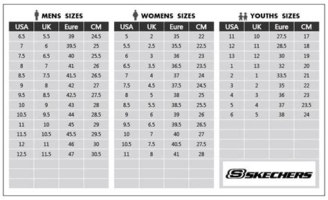 Skechers Size Guide Mens Womens And Kids Shoemakers Wholesale