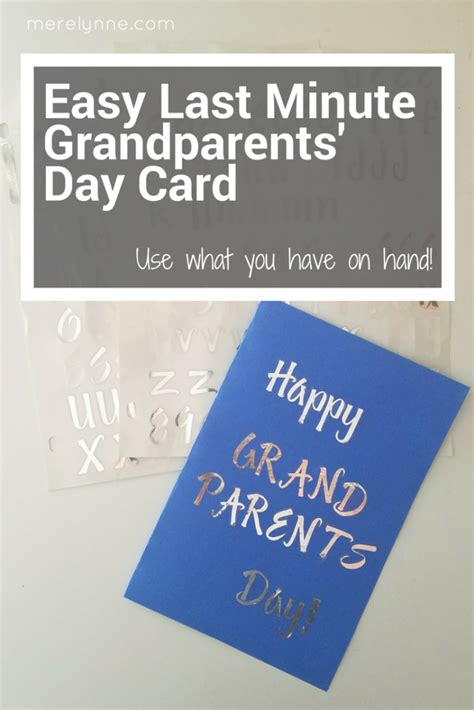 Easy Diy Grandparents Day Card The Perfect Craft For Your Kids