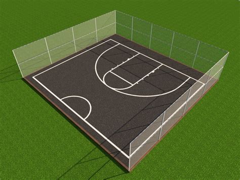 3d Basketball Court Model 3d Model Download Sketchup File
