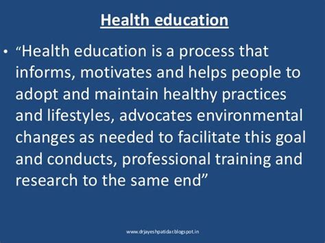 Health Education Power Point