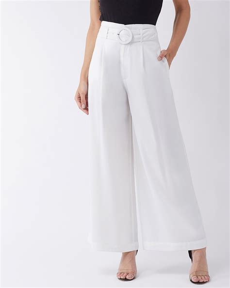Reiss White Willow Regular Linen Blend Wide Leg Trousers Womens Wide