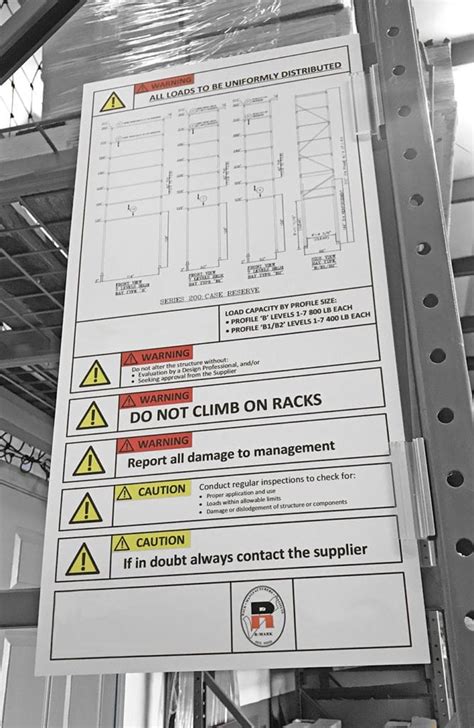 Rack Load Signs Safe Permissible Loading Notice