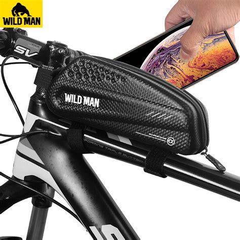 WILD MAN Waterproof Bicycle Front Frame Top Tube Bag Cycling Large